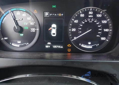 2016 Hyundai Sonata Hybrid Limited из США, поврежденный, VIN KMHE34L16GA028054